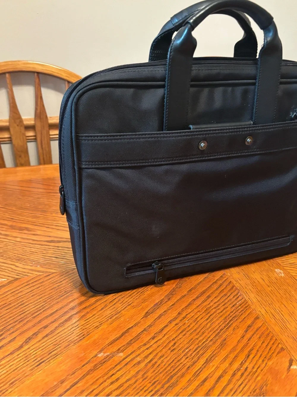 Briggs & Riley @work Black Ballistic Nylon Slim Laptop Briefcase Bag Tech Brief